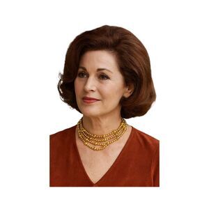 Vintage 4 strand gold colored metal beaded necklace.